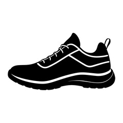 Running Shoe Silhouette vector illustration