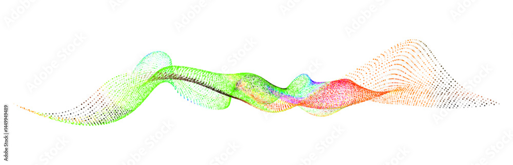 Poster wave pattern vector. 3d glowing abstract digital particles background. technology concept. abstract 