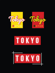 Fototapeta premium TOKYO, T - shirt design logo