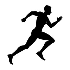 Running Man Silhouette vector illustration