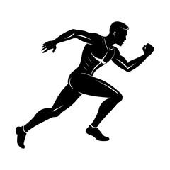 Running Man Silhouette vector illustration
