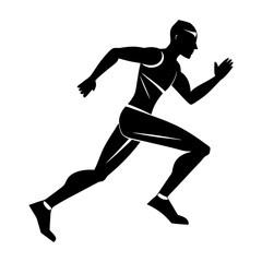 Running Man Silhouette vector illustration