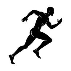 Running Man Silhouette vector illustration