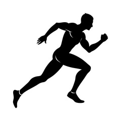 Running Man Silhouette vector illustration