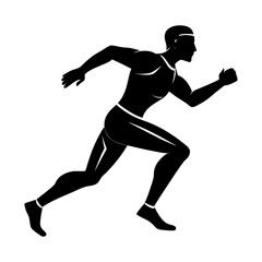 Running Man Silhouette vector illustration