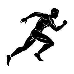 Running Man Silhouette vector illustration