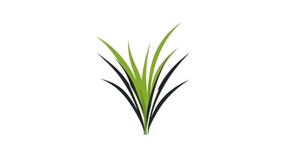 Abstract Grass Illustration, Flat Design