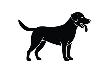 Silhouette art illustration of a Labrador Retriever.eps