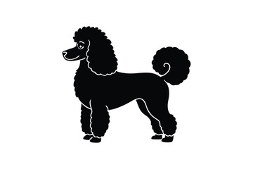 Silhouette art illustration of a Poodle.eps