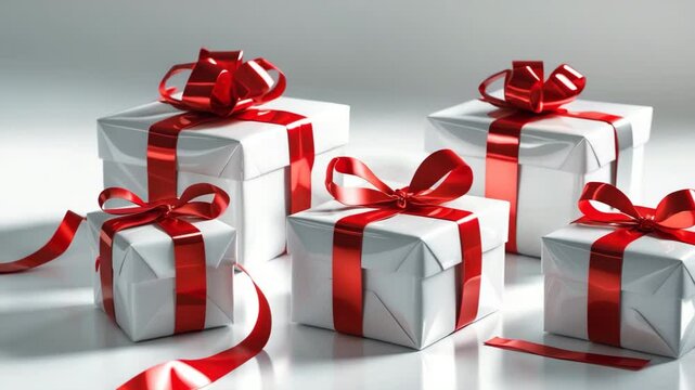 collection of gift boxes with ribbons