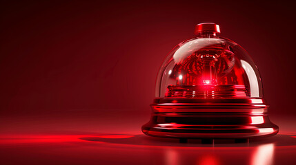 Alarm on the red background