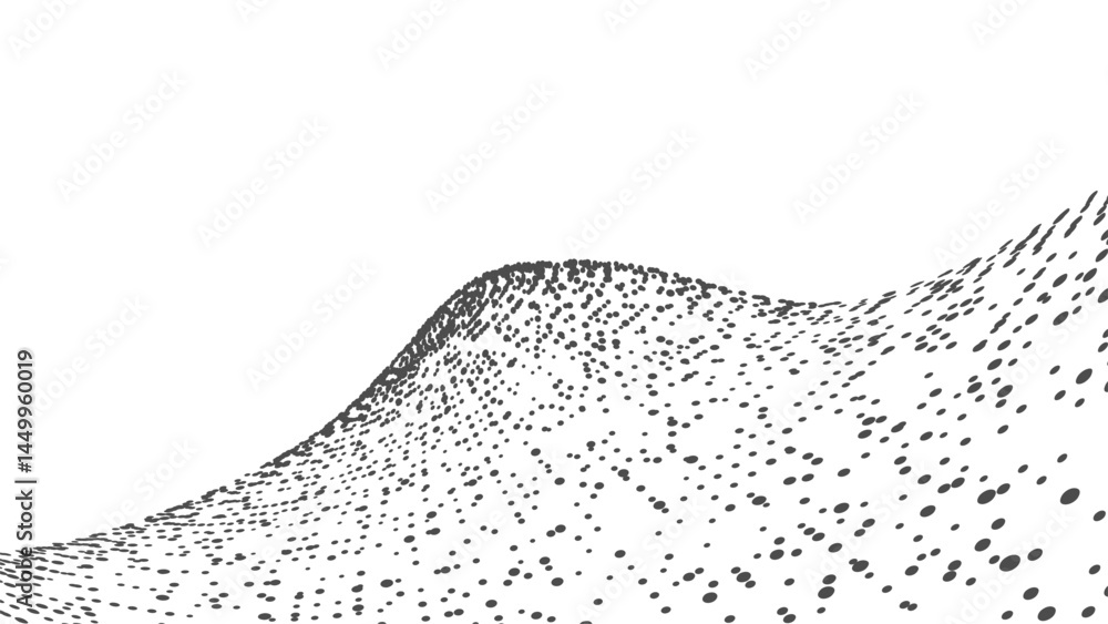 Aufkleber Technology background with copy space. Abstract shape. Dots connected by lines. Minimalist mesh. Abstract polygonal shape.