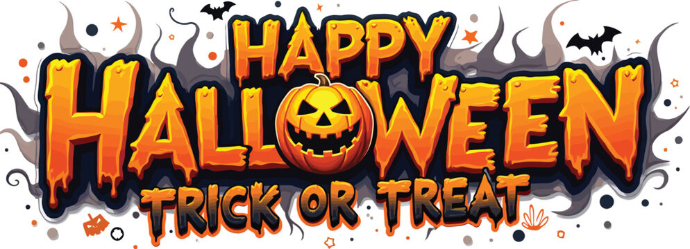 Happy Halloween Trick or Treat Graphic Art