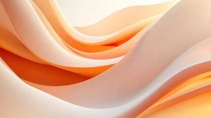 Abstract orange and beige background , soft curves and light, white space for text or design, light color theme, detailed.
