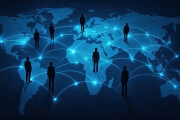 Obraz premium Global connectivity network illustration.