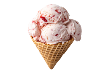 a waffle cone with a scoop of ice cream