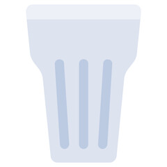Glass Flat Icon, Solid Color Flat Icon Symbol