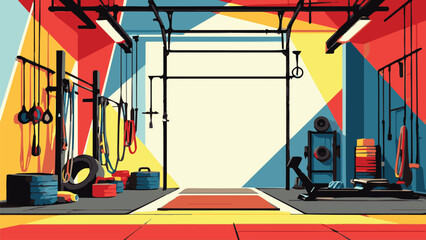 gymnasium vector illustration - gym for workout
