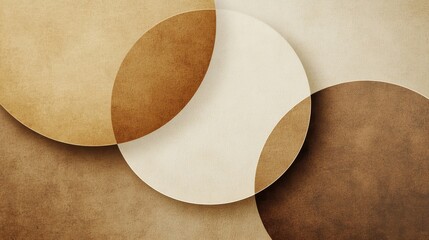 abstract brown beige circles overlapping background