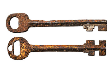 a pair of rusty keys