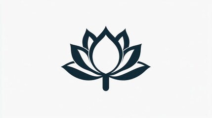 Fototapeta premium Elegant lotus flower silhouette graphic design
