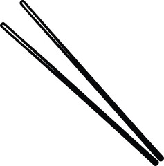 pair of chopsticks on white background