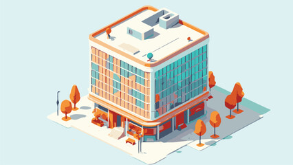 vector illustration of a city building