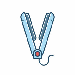 Professional Hair Straightener Vector Design.