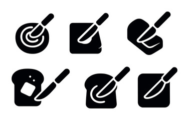 Cooking and kitchen utensils solid icon set &ndash; silhouette, culinary tools, food preparation symbols