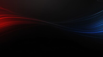 Abstract red and blue flowing lines on dark background