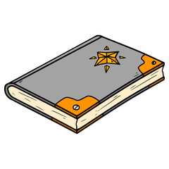 magic book illustration hand drawn isolated vector