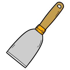 scraper illustration hand drawn isolated vector