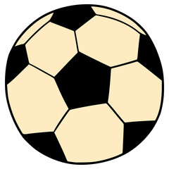 soccer ball illustration hand drawn isolated vector