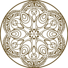 Beautiful flower art and mandala vector design
