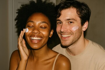 Joyful skincare routine together