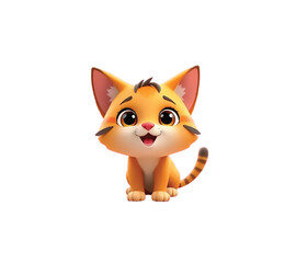 cute baby cat smile in the morning