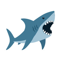 Great white shark animal cartoon