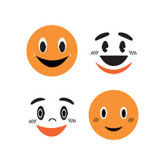 set of funny cartoon smileys