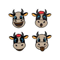 Fototapeta premium set of funny cartoon animals