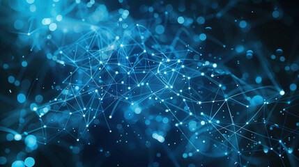 Navigating the Cybernetic Labyrinth: Abstract Lines and Points of Light Create a Sense of Depth and Movement within a Complex Digital World, Suggesting Interconnectivity.