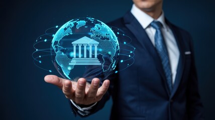 Global institution represented by a digital globe.