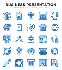 icons set. Business Presentation for web. app. vector illustration.