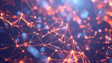 Navigating the Cybernetic Labyrinth: Abstract Lines and Points of Light Create a Sense of Depth and Movement within a Complex Digital World, Suggesting Interconnectivity.