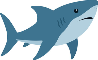 Great white shark Underwater hunter cartoon