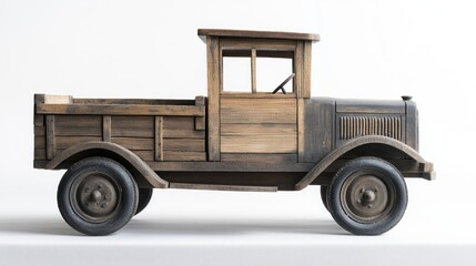 Wooden Toy Truck Studio Shot