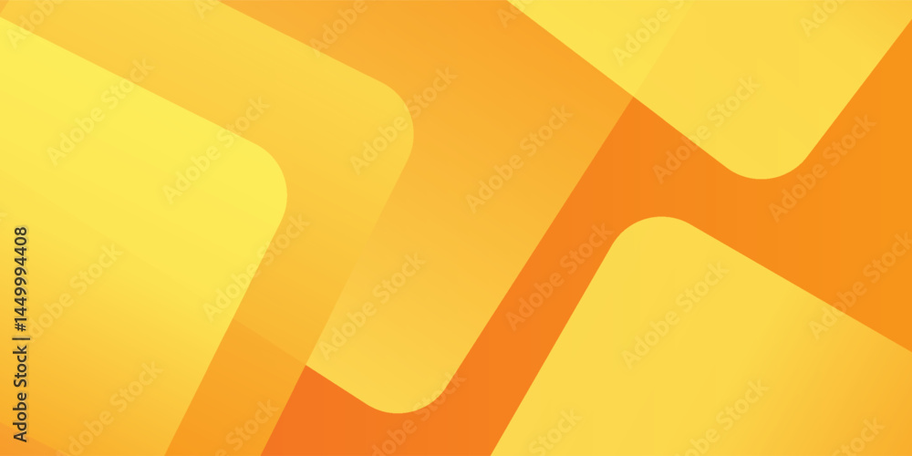 Poster abstract orange and yellow geometric background. dynamic shapes composition. cool background design 