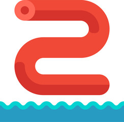 swimming illustration on a white background 