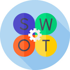 swot analysis illustration on a white background 
