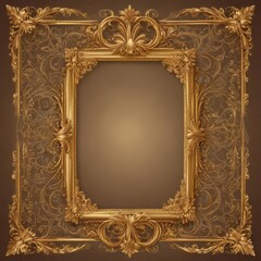Obraz premium antique gold frame, vintage gold frame, antique gold picture frame