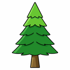 christmas tree vector illustration